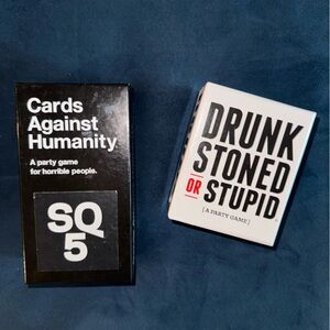 Cards Against Humanity and Drunk Stoned or Stupid Party Game Set